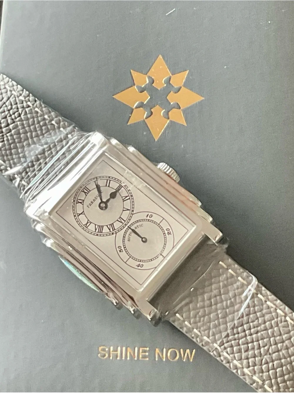 NIB AUTOMATIC Art Deco Farasute Dual Dial Doctors Watch Full Set